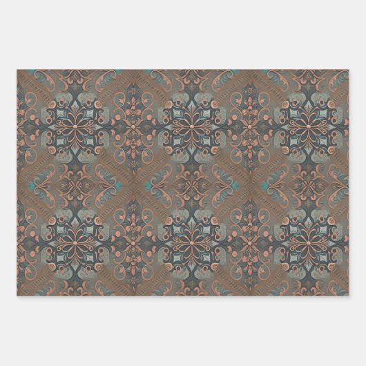 Homely cottage pattern inpakpapier vel (Voorkant 2)