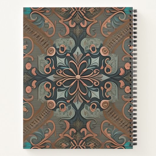 Homely cottage pattern notitieboek (Achterkant)