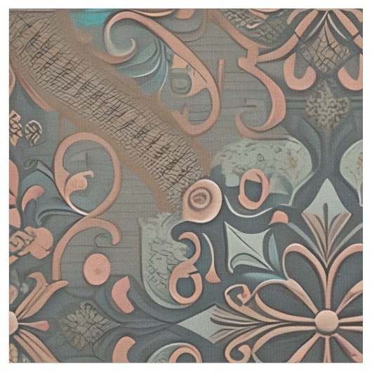 Homely cottage pattern stof (Close Up)