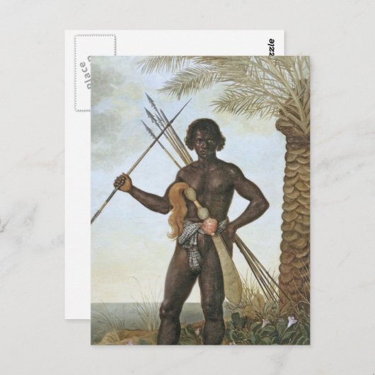 Homem africano (Afrikaans man) van Albert Eckhout Briefkaart (Voorkant / Achterkant)