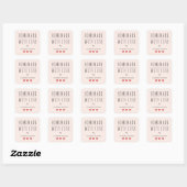 HOMEMAAL met LOVE roze en zwart Vierkante Sticker (Vel)