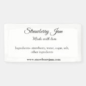 Homemade aardbei jam gemaakt met liefde voeg tekst spandoek (Horizontaal)