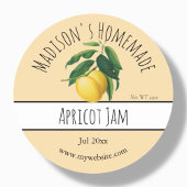 Homemade Abriot Jam Labels