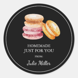 Homemade alleen voor jou macarons label