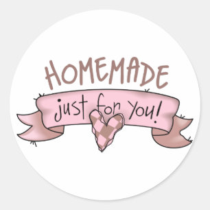 Homemade alleen voor jou! ronde sticker