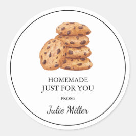 Homemade alleen voor u chocolade koekjes label