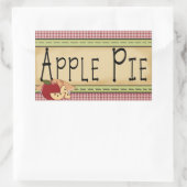 Homemade appeltaart speelsticker rechthoekige sticker (Tas)