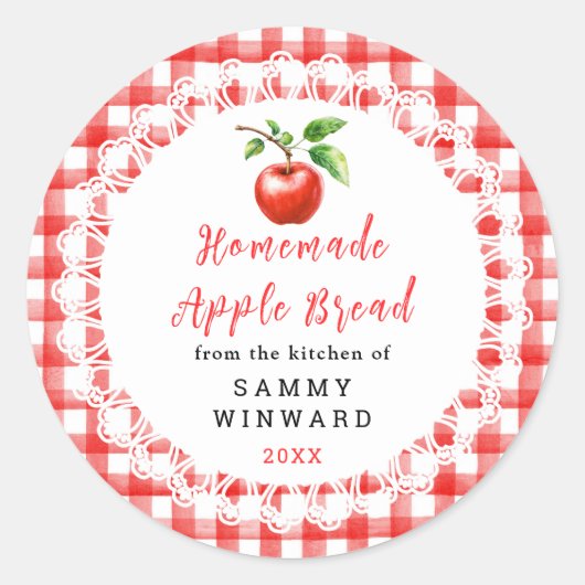 Homemade Apple Bread Label (Voorkant)