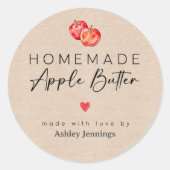 Homemade Apple Butter Labels | Made with Love (Voorkant)