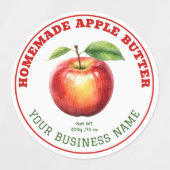 Homemade Apple Butter Product Label Waterproof (Design 2)