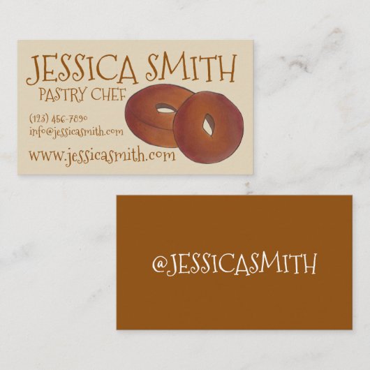 Homemade Apple Cider Donuts Doughnuts Baker Chef Visitekaartje (Voorkant / Achterkant)