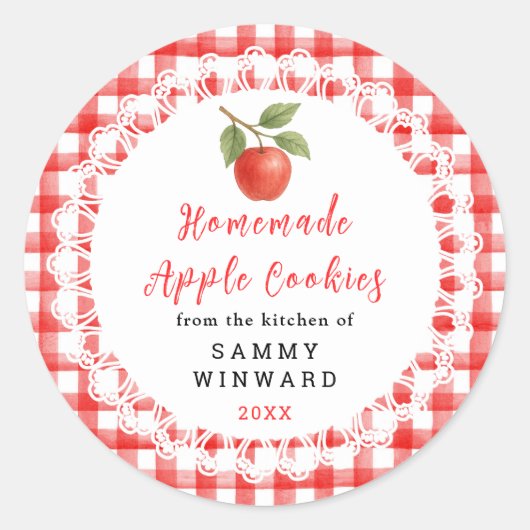 Homemade Apple Cookies Label (Voorkant)