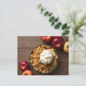 Homemade Apple Crisp Recipe Card Briefkaart (Staand voorkant)