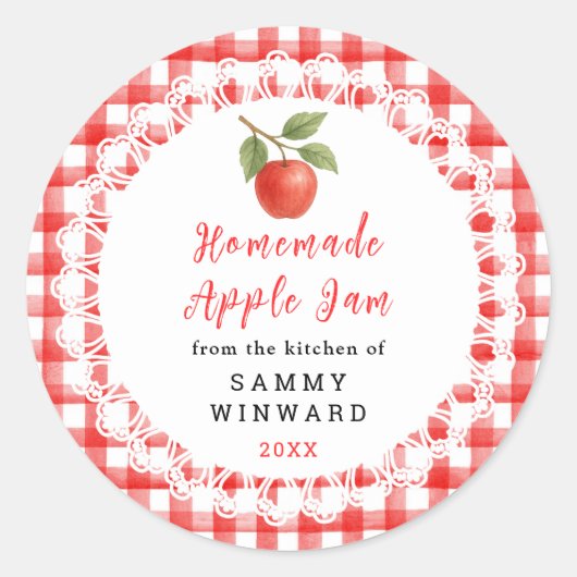 Homemade Apple Jam Label (Voorkant)