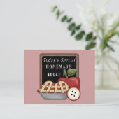 Homemade Apple Pie Recipe Card Briefkaart (Staand voorkant)