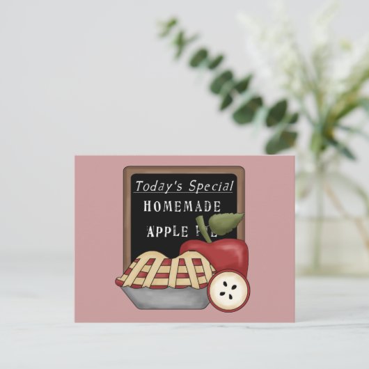 Homemade Apple Pie Recipe Card Briefkaart (Staand voorkant)