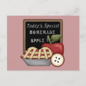 Homemade Apple Pie Recipe Card Briefkaart (Voorkant)