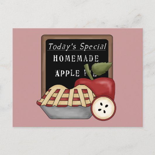 Homemade Apple Pie Recipe Card Briefkaart (Voorkant)