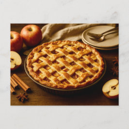 Homemade Apple Pie Thanksgiving Autumn Postcard Feestdagenkaart