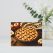 Homemade Apple Pie Thanksgiving Autumn Postcard Feestdagenkaart (Staand voorkant)