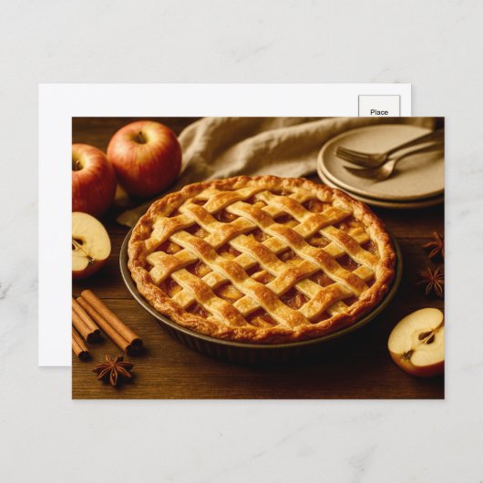 Homemade Apple Pie Thanksgiving Autumn Postcard Feestdagenkaart (Voorkant / Achterkant)
