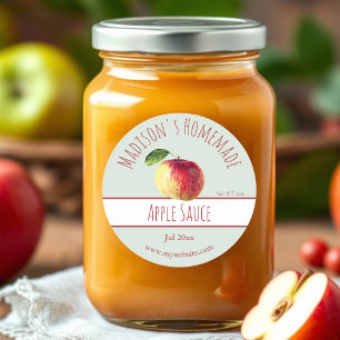 Homemade Apple Sauce Labels