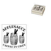 Homemade Applesauce Jar Canning Food Apple Sauce Rubberstempel (Gestempeld)