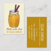 Homemade Applesauce Jar Canning Food Apple Sauce Visitekaartje (Voorkant / Achterkant)