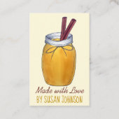 Homemade Applesauce Jar Canning Food Apple Sauce Visitekaartje (Voorkant)