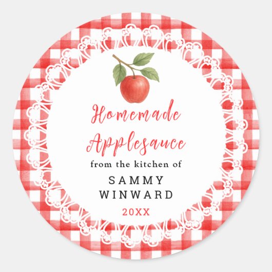 Homemade Applesauce Label (Voorkant)