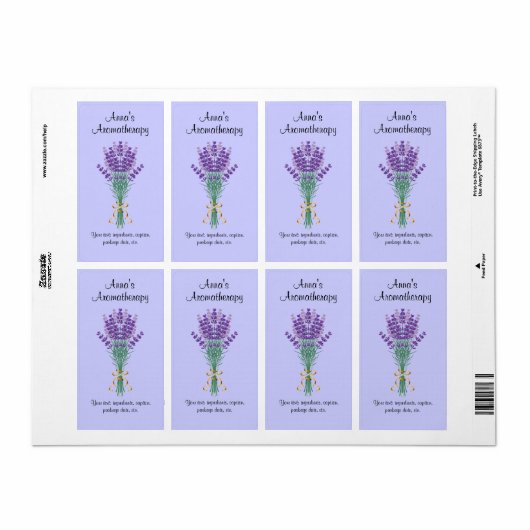 Homemade Aromatherapie Potpourri label (Full Sheet)