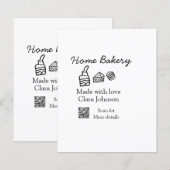 Homemade bakery add jouw tekst name custom (Voorkant / Achterkant)