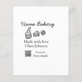 Homemade bakery add jouw tekst name custom (Achterkant)