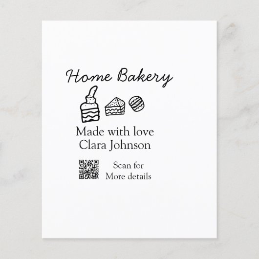 Homemade bakery add jouw tekst name custom (Voorkant)