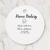 Homemade bakery add jouw tekst name custom bedankjes labels (Achterkant)