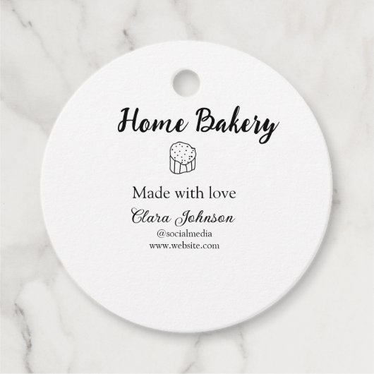 Homemade bakery add jouw tekst name custom bedankjes labels (Voorkant)