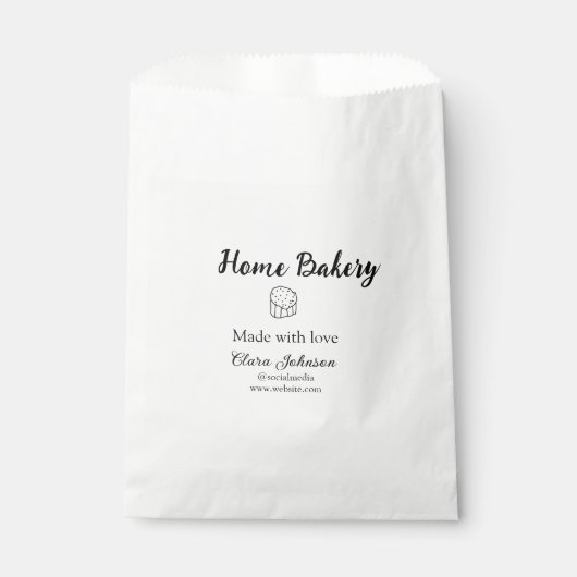 Homemade bakery add jouw tekst name custom bedankzakje (Voorkant)