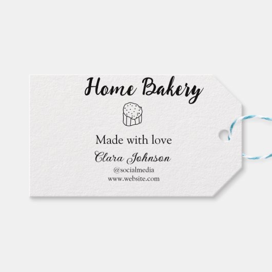 Homemade bakery add jouw tekst name custom cadeaulabel (Voorkant (Horizontaal))