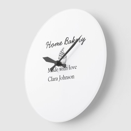 Homemade bakery add jouw tekst name custom grote klok (Hoek)