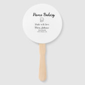 Homemade bakery add jouw tekst name custom handwaaier (Achterkant)