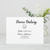 Homemade bakery add jouw tekst name custom kaart (Staand voorkant)