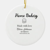 Homemade bakery add jouw tekst name custom keramisch ornament (Voorkant)