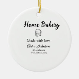 Homemade bakery add jouw tekst name custom keramisch ornament