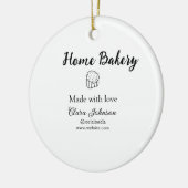 Homemade bakery add jouw tekst name custom keramisch ornament (Links)