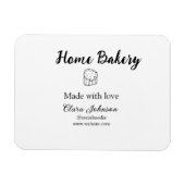 Homemade bakery add jouw tekst name custom magneet (Horizontaal)