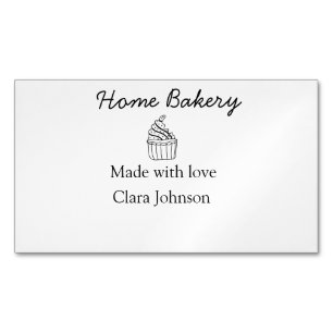 Homemade bakery add jouw tekst name custom magnetisch visitekaartje