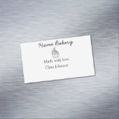 Homemade bakery add jouw tekst name custom magnetisch visitekaartje (Voorbeeld)