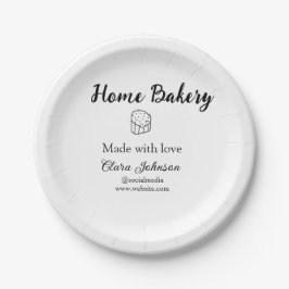 Homemade bakery add jouw tekst name custom papieren bordje