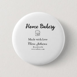 Homemade bakery add jouw tekst name custom ronde button 5,7 cm