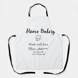 Homemade bakery add jouw tekst name custom schort